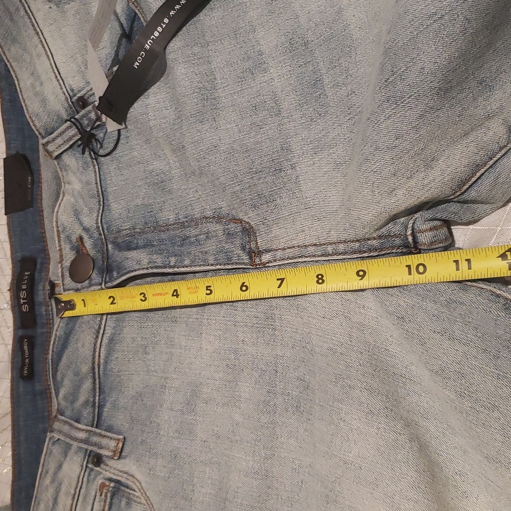 STS BLUE New Jeans Tomboy Star Studded Raw Hem Ankle Blue Pants NWT Women's 32 - Picture 11 of 17